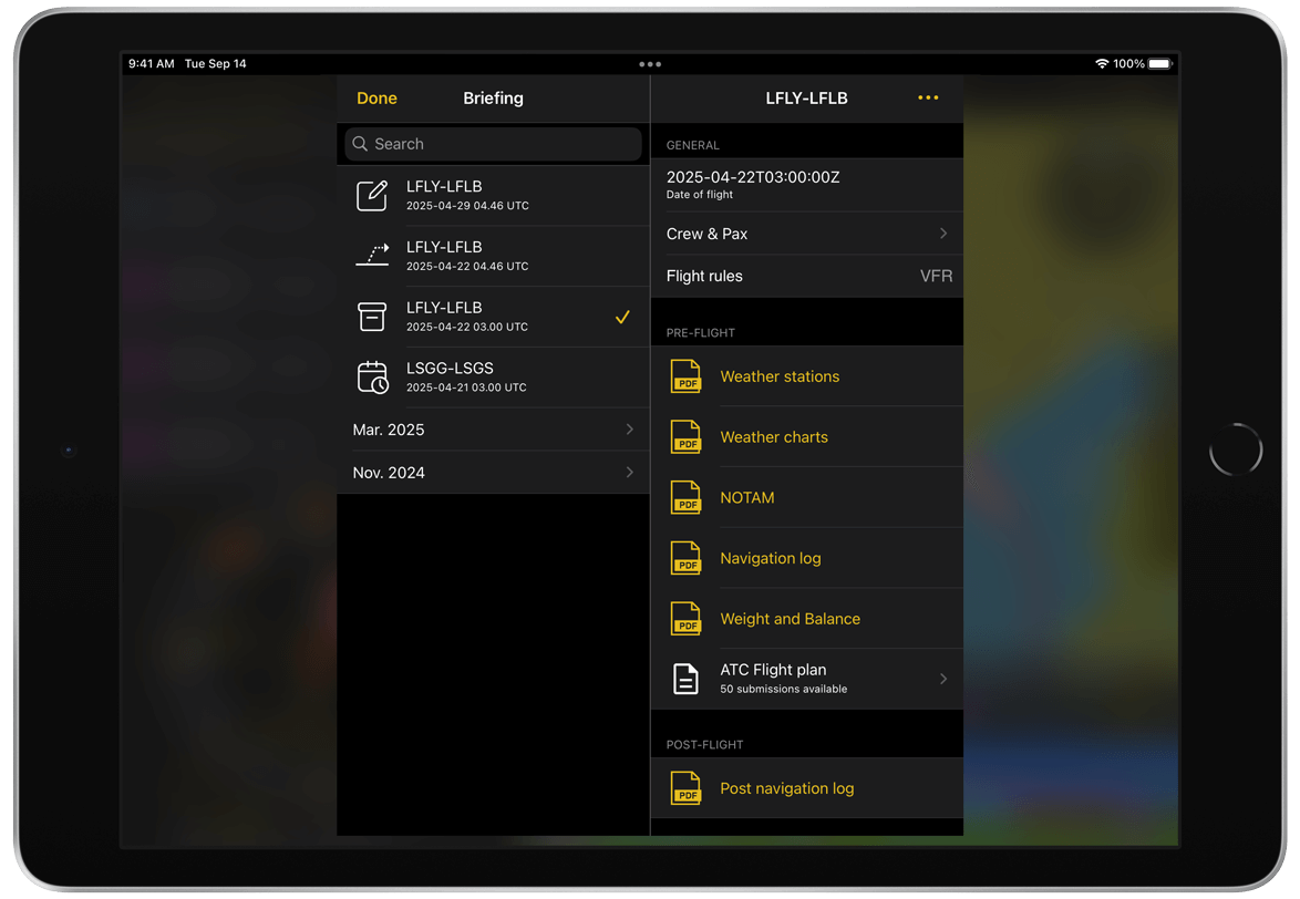 briefinglist