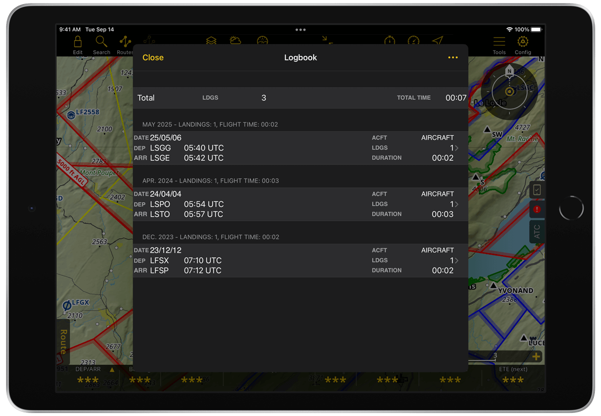 logbook-flights